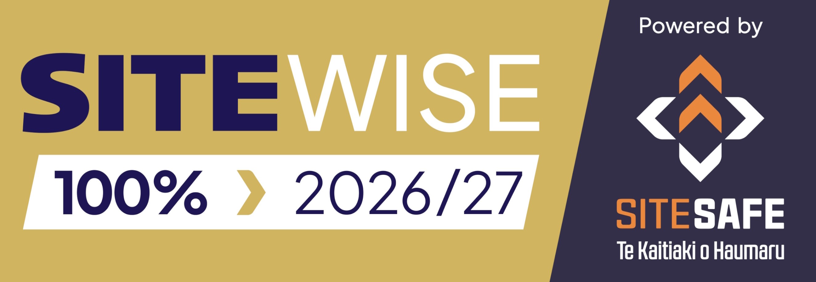 SiteWise Gold 100% 2026/27 — powered by Site Safe